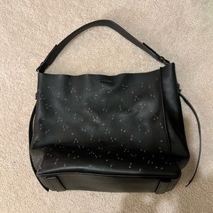 All Saints Large Kathi Studded North/South Leather Tote